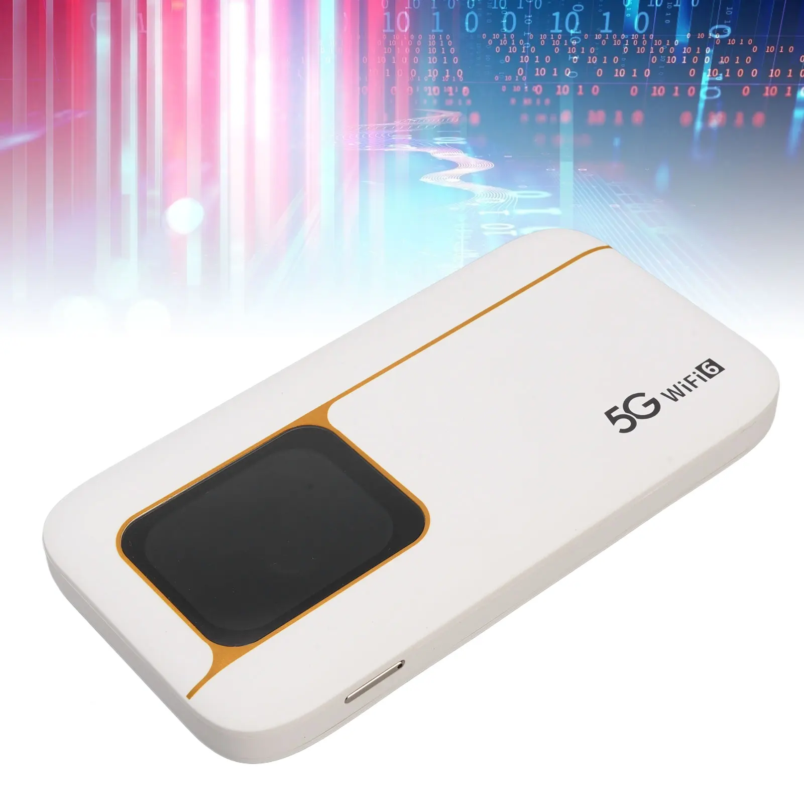 

Mobile Hotspot High Speed 5G Mobile Hotspot 7100mAh Supports 16 Devices WiFi 6 2.01 Inch Sim Card Slot for Home