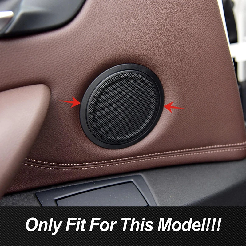 Carbon Fiber Color Car Door Speaker Audio Ring Frame Trim For BMW 2 Series Active Tourer F45 F46 2015-2018 Interior Accessories