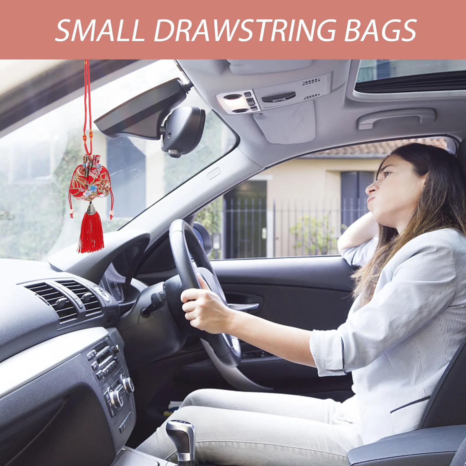 

4pcs Empty Fragrance Pouch Small Drawstring Sachets Christmas Bags Gift Xmas Storage Packaging Washable Reusable Polyester Home