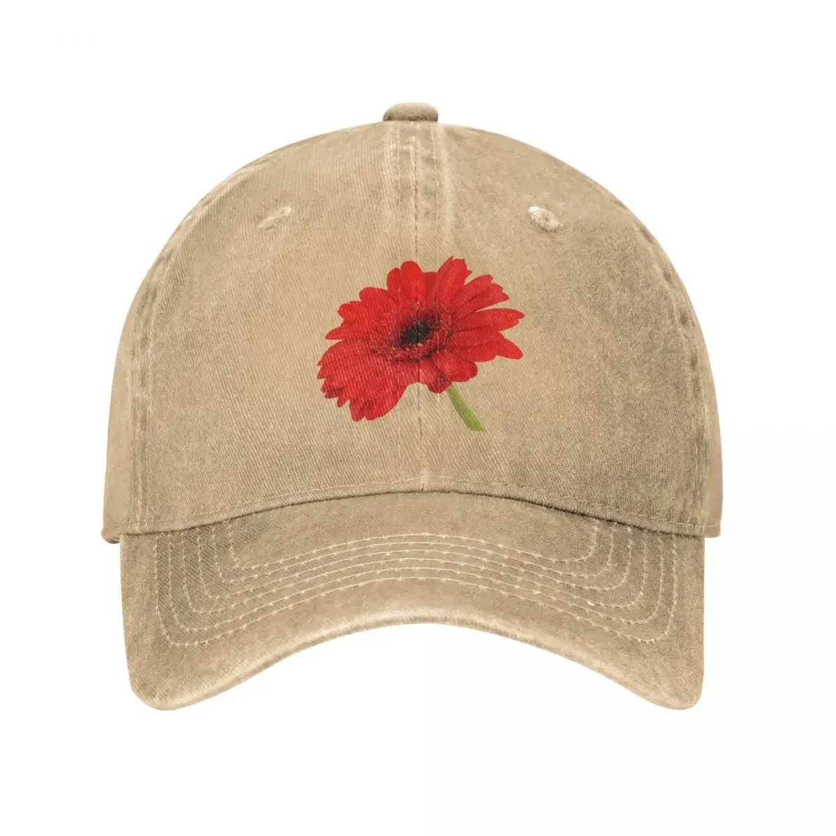 Red Gerbera Daisy Cowboy Hat Beach Bag hiking Hat Adjustable Luxury Caps Outdoor All Seasons Travel Streetwear for Men Women