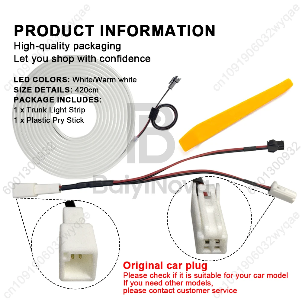 For Toyota bZ4X 2021-2024 Car LED Trunk Light, Flexible Atmosphere Light Tail Box Light For Corolla Cross Interior Accessories