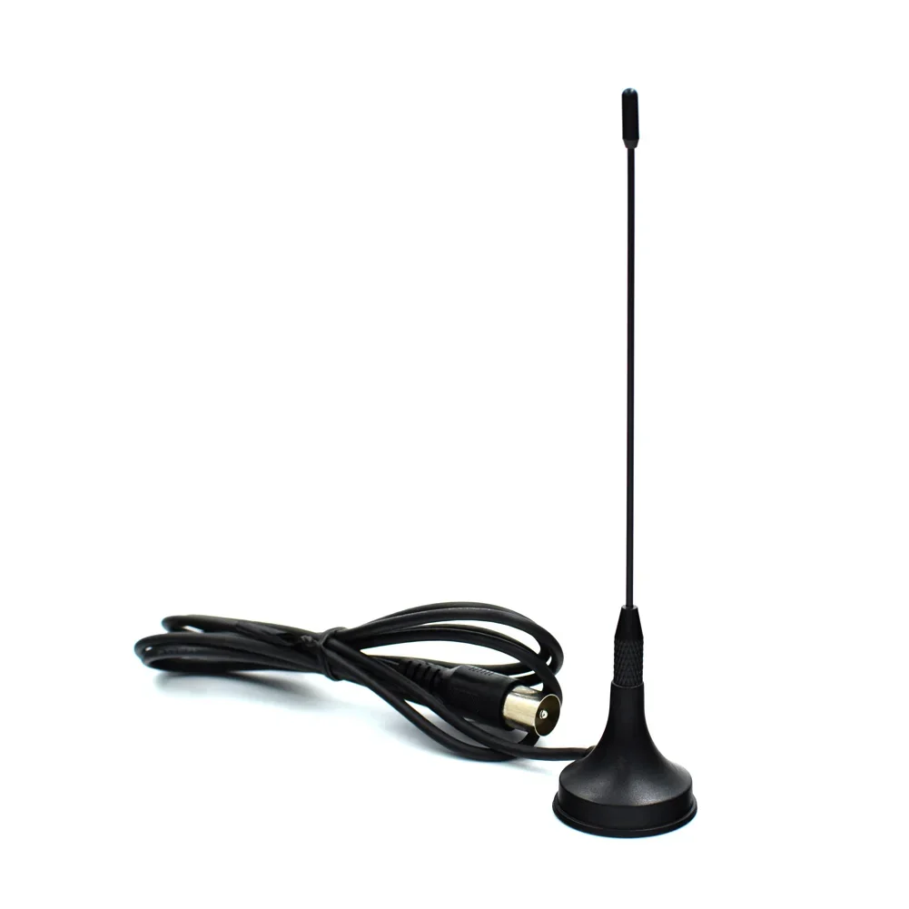 1.5m 10db F Head DVB-T VHF UHF Antenna Car TV Antenna Indoor TV Magnetic Antenna