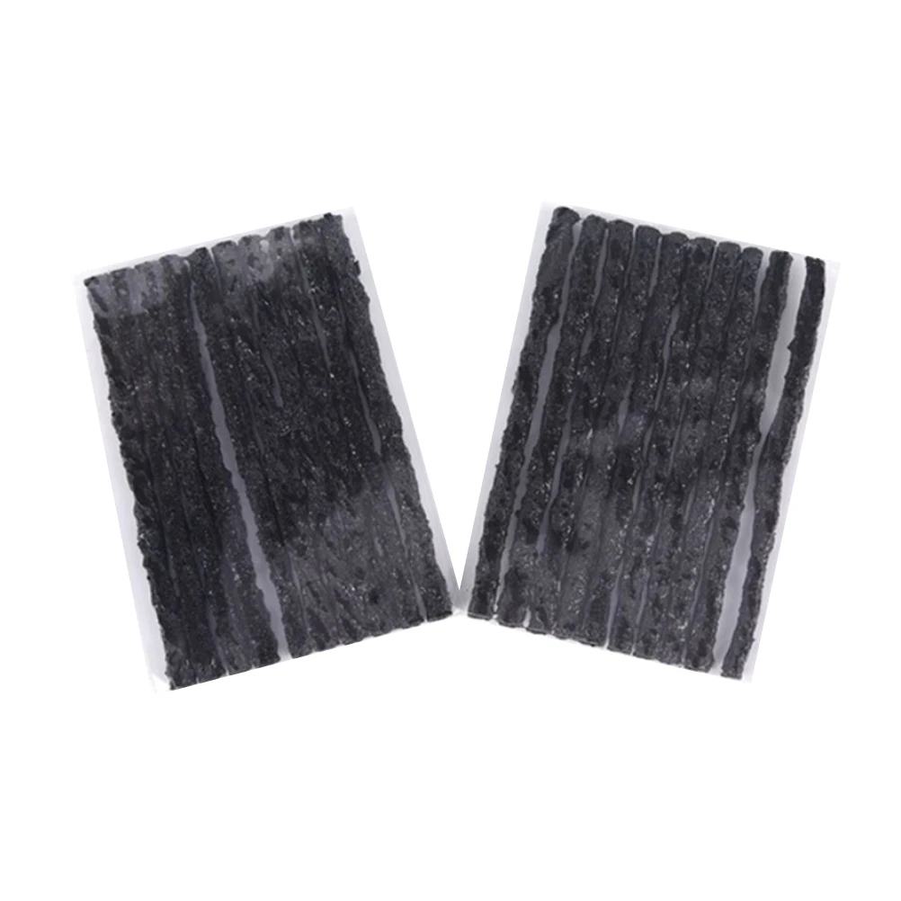 

20 pcs Tire Seal Strip 100*3.5Mm Black Flexible Durable Car Tubeless Repair Tool For Wheel Puncture Strip Tire Repair