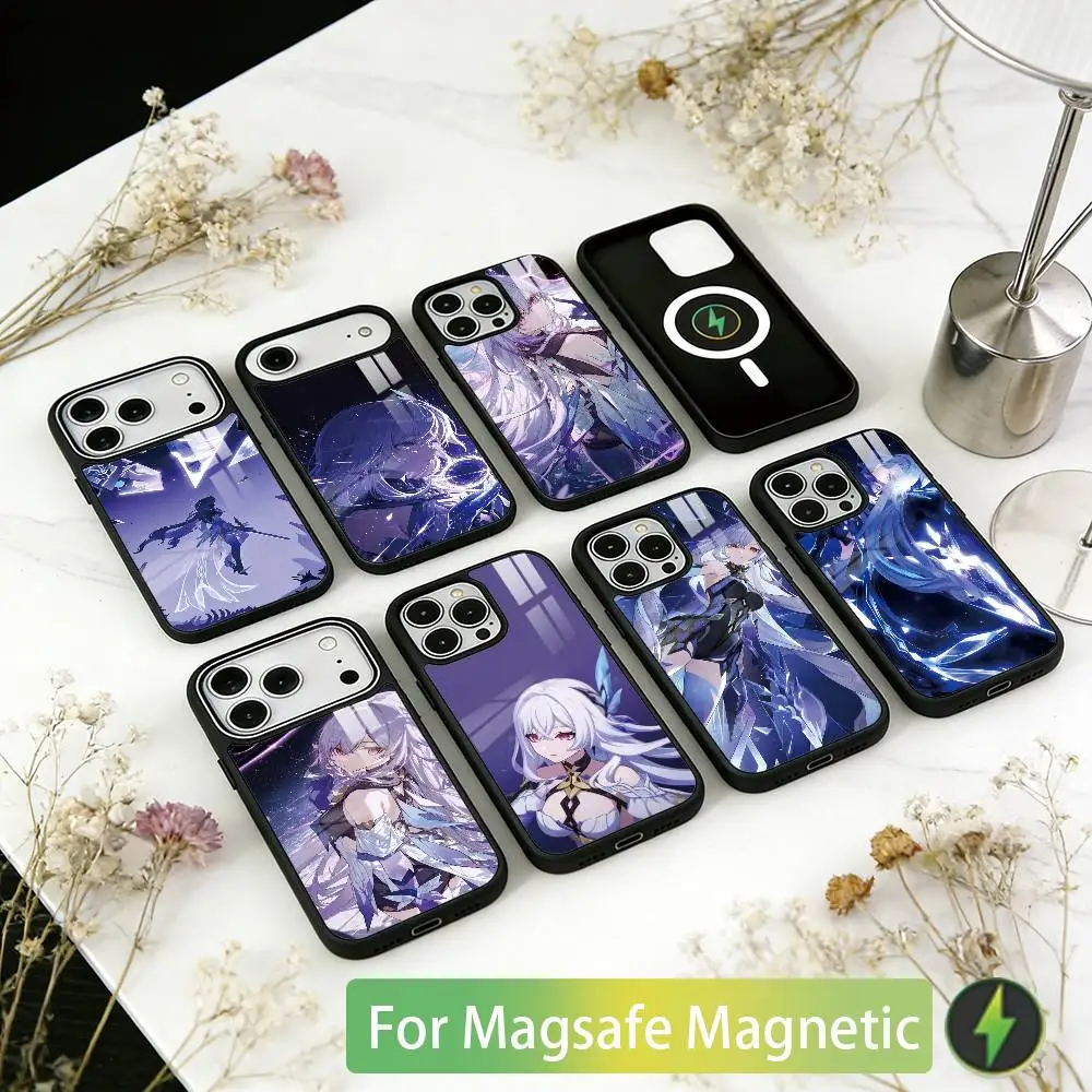 

Genshin impact S-Skirk Phone Case For iPhone17,16,15,14,13,12,11 Plus,Pro Magnetic For Magsafe Wireless Charging