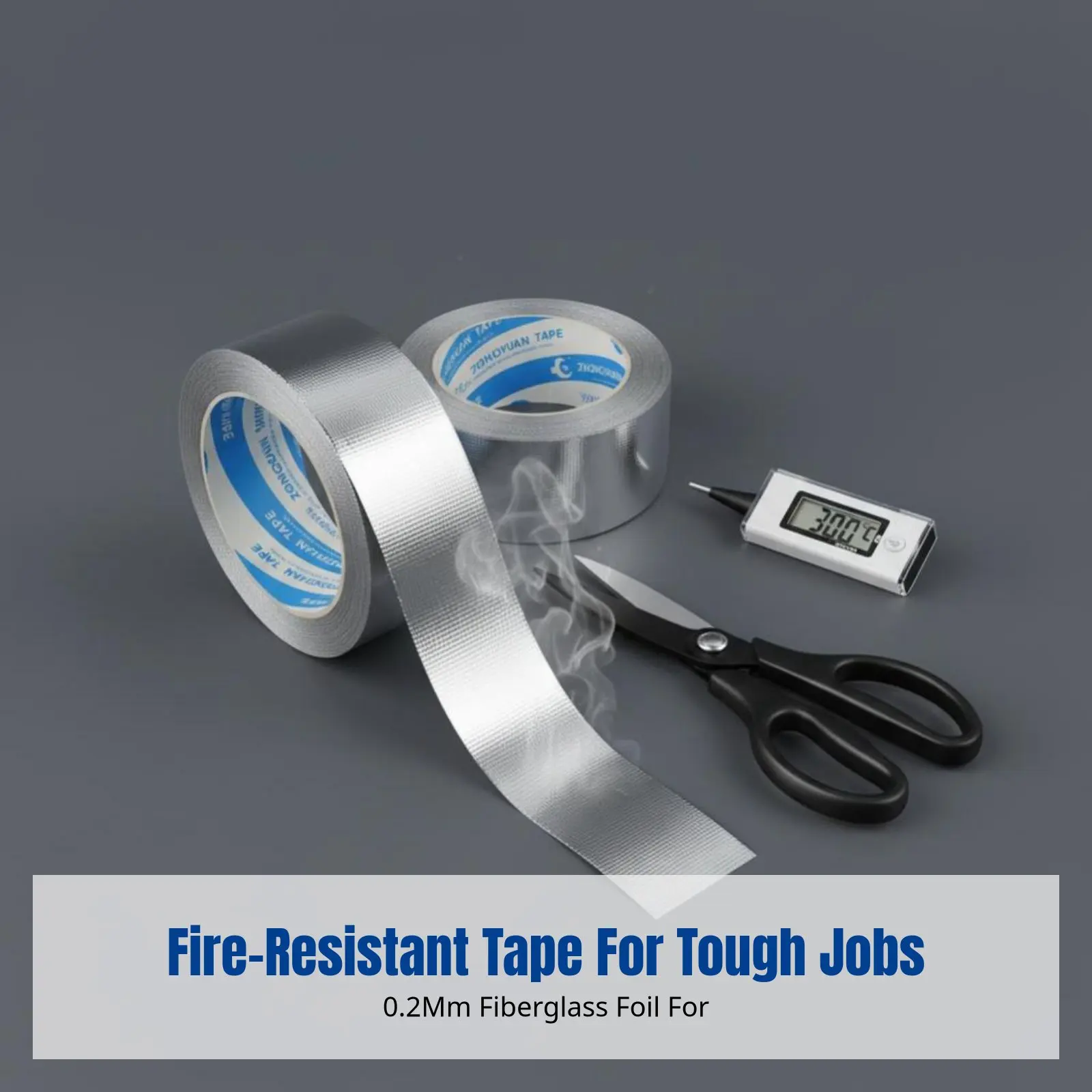

Aluminum Foil Fiberglass Tape, Fireproof, Thickened, High Temperature Duct Sealing, Repair, Light Blocking for HVAC Systems