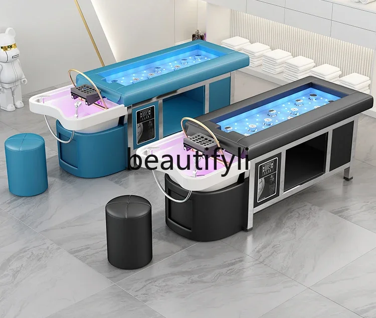 Ceramic basin moxibustion hair treatment shampoo bed beauty salon special water circulation fumigation Thai massage