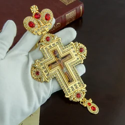 Exquisite Greek Orthodox Church Bishop's Pectoral Cross Necklace for Priest Ordination