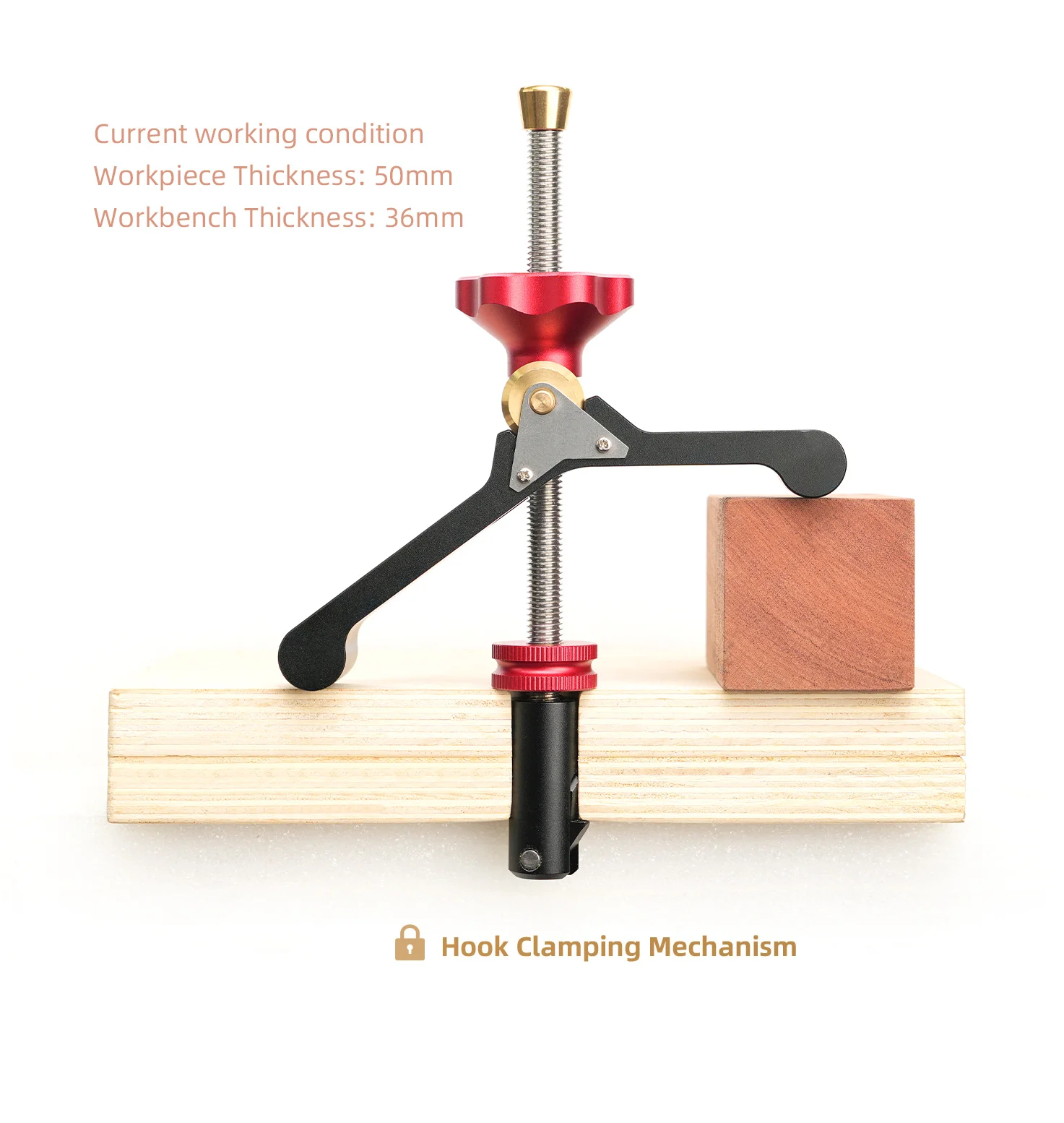 Woodworking Aluminium Alloy MFT Bench Dog Hold-down Clamp