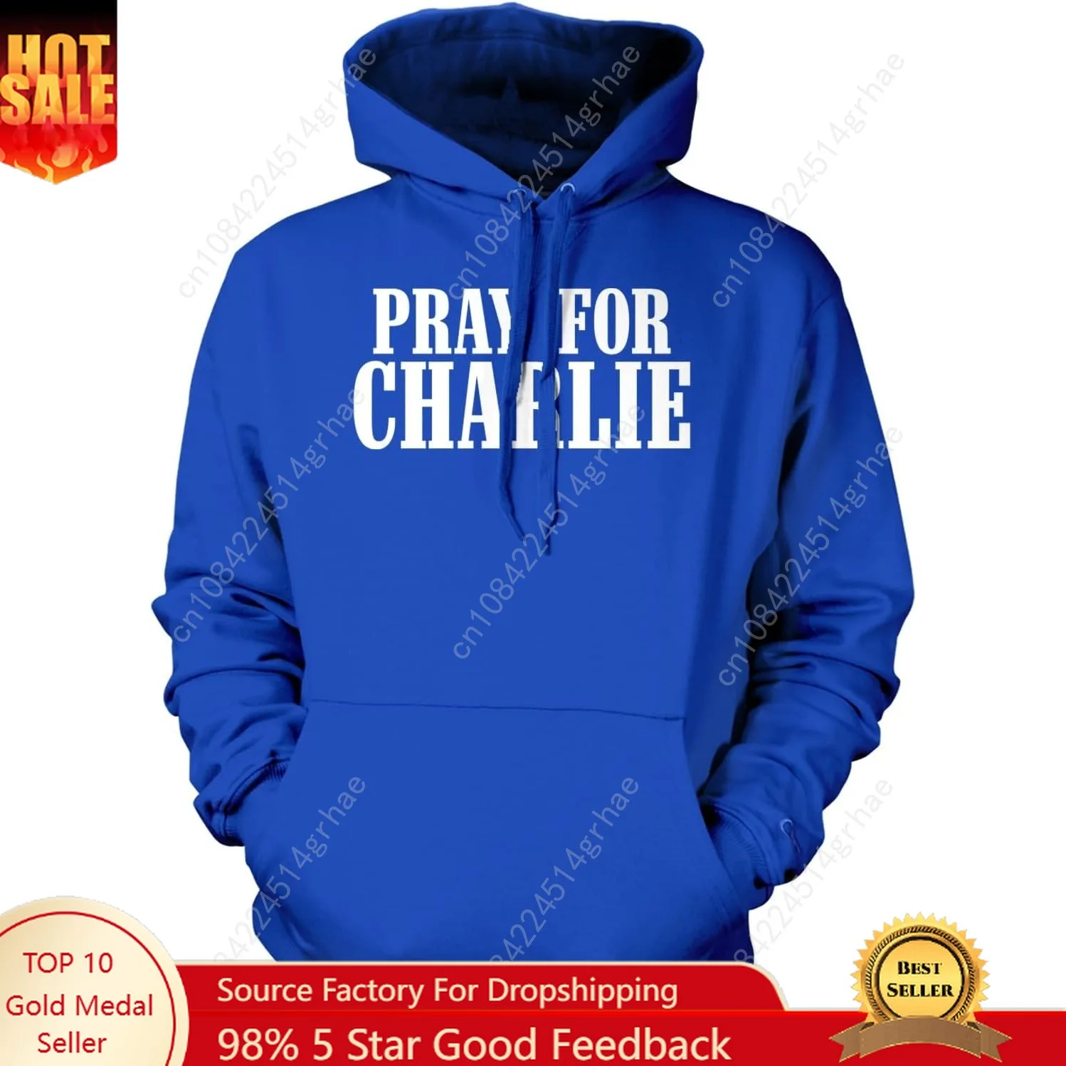 

Tcombo Pray for Charlie - Political Activist Memorial Unisex Hoodie Sweatshirt