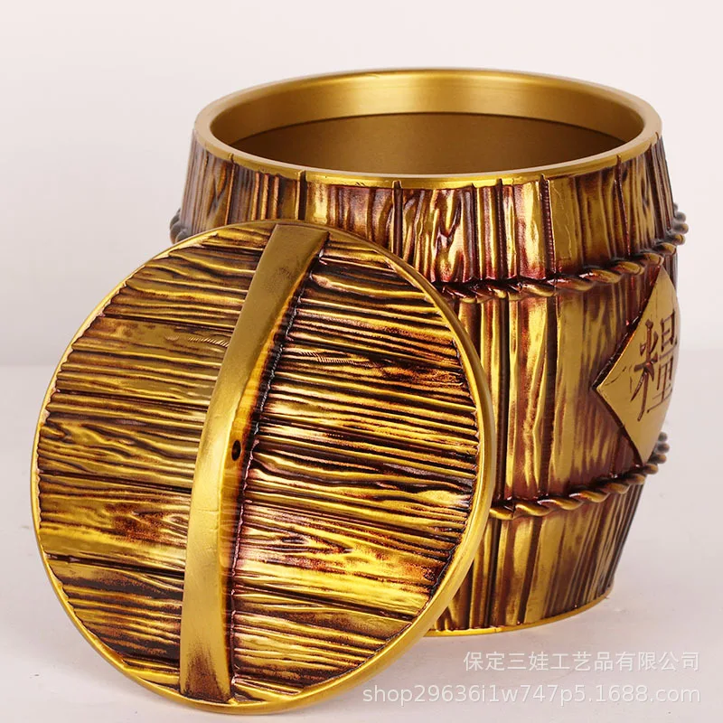 Brass grain storage bin, gift item, copper jar, decorative craft for office and living room, symbolizing a bountiful harvest, ho
