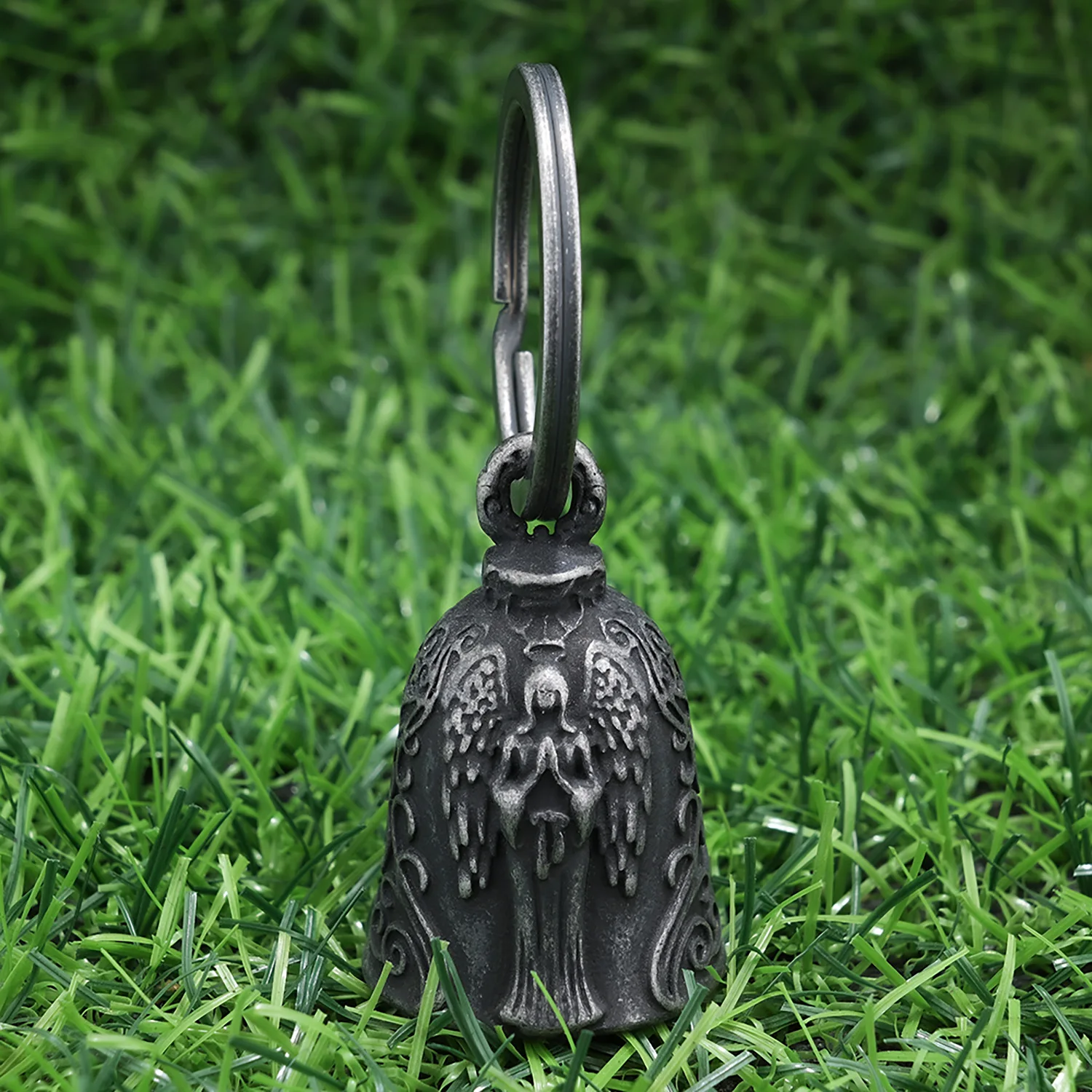 Riding Spring Motorcycle Guardian Bell Stainless Steel Vintage Necklace Maiden Angel Necklace