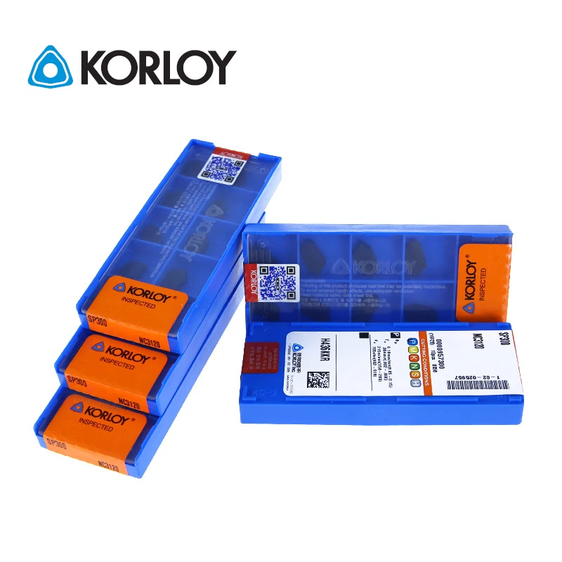 10pcs KORLOY 100% Original SP200 SP300 SP400 SP500 NC3020 NC3030 NC3120 PC9030 HO1 Parting Tools CNC Carbide Turning Inserts