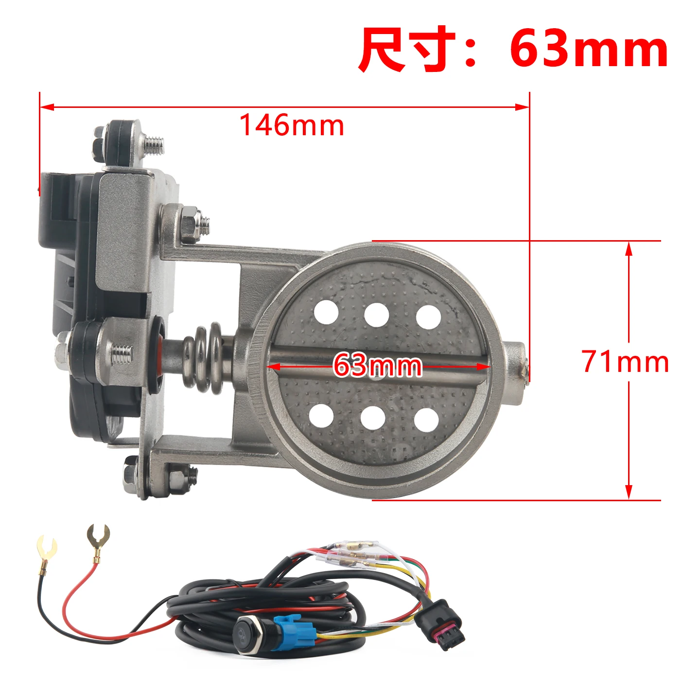 Motorfiets uitlaatpijp systeem locomotief geluiddichte roestvrijstalen klep elektronische schakelaar knop controle 51/60/63/70/76mm