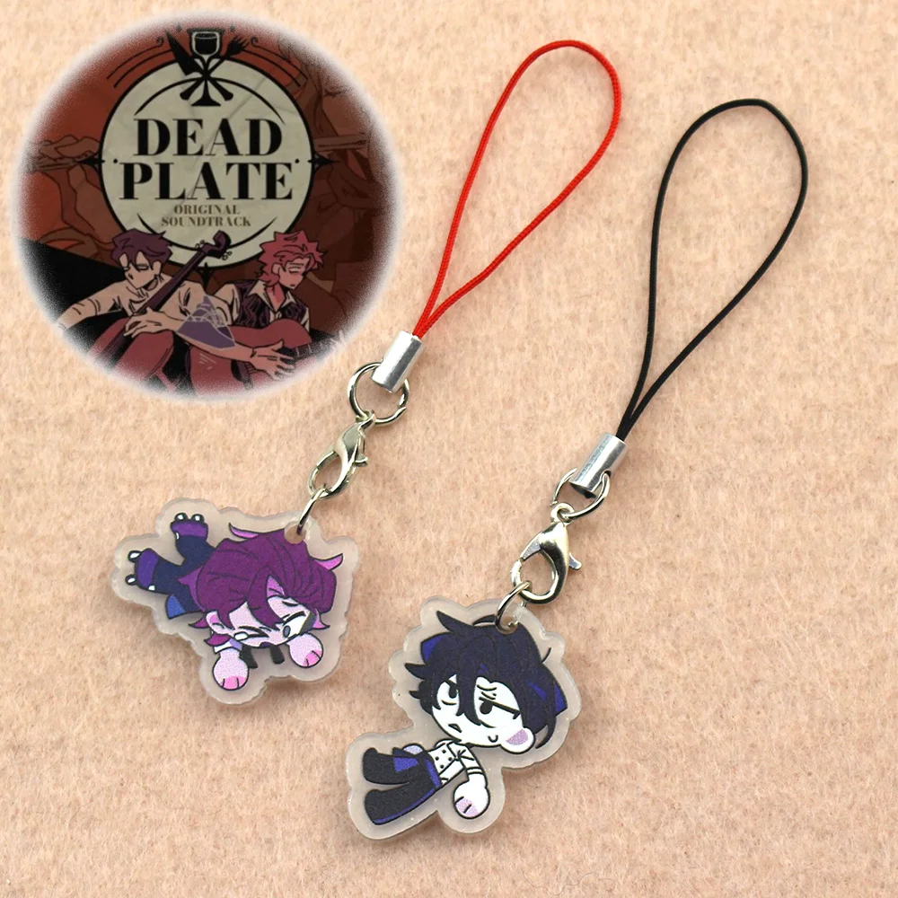 Game Dead Plate Vince Rody Cosplay Keychain Acrylic Keyring 2 Pcs/Set Rope Phone Charms Bag Pendant Earring Jewelry Accessories