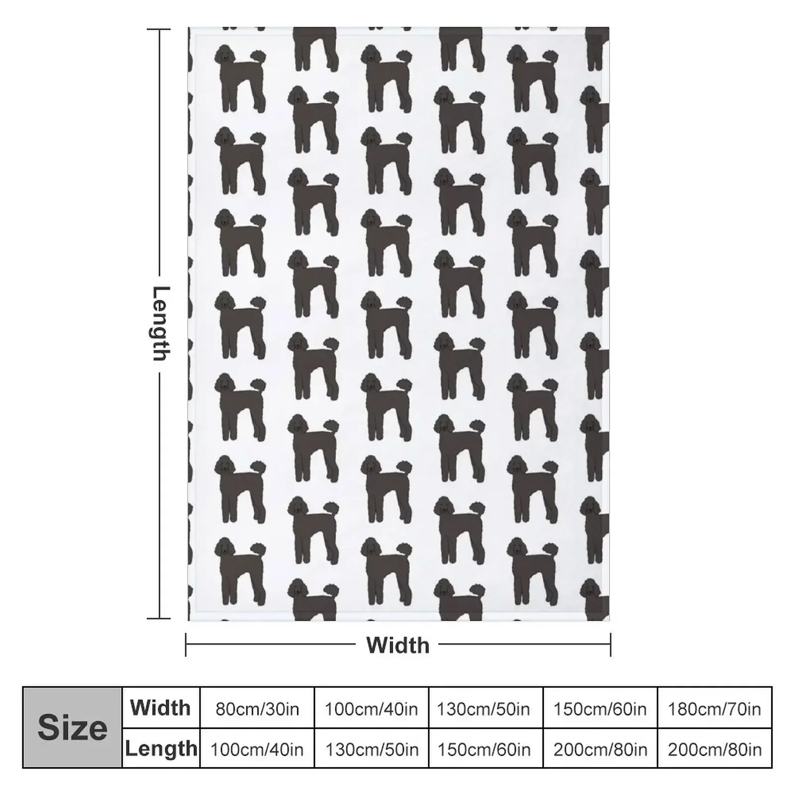 Black poodle illustration Throw Blanket for babies For Sofa Thin Soft Plush Plaid Weighted wednesday sofa bed Blankets