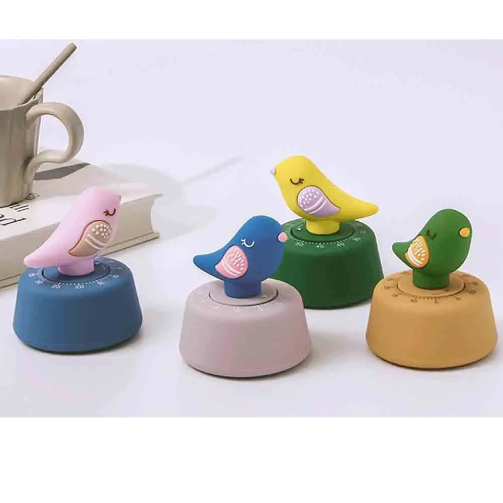 Mechanical Countdown Timer Rotating Cartoon Design Kitchen Timer Winding 60 Minute Cute Study Time Manager Study
