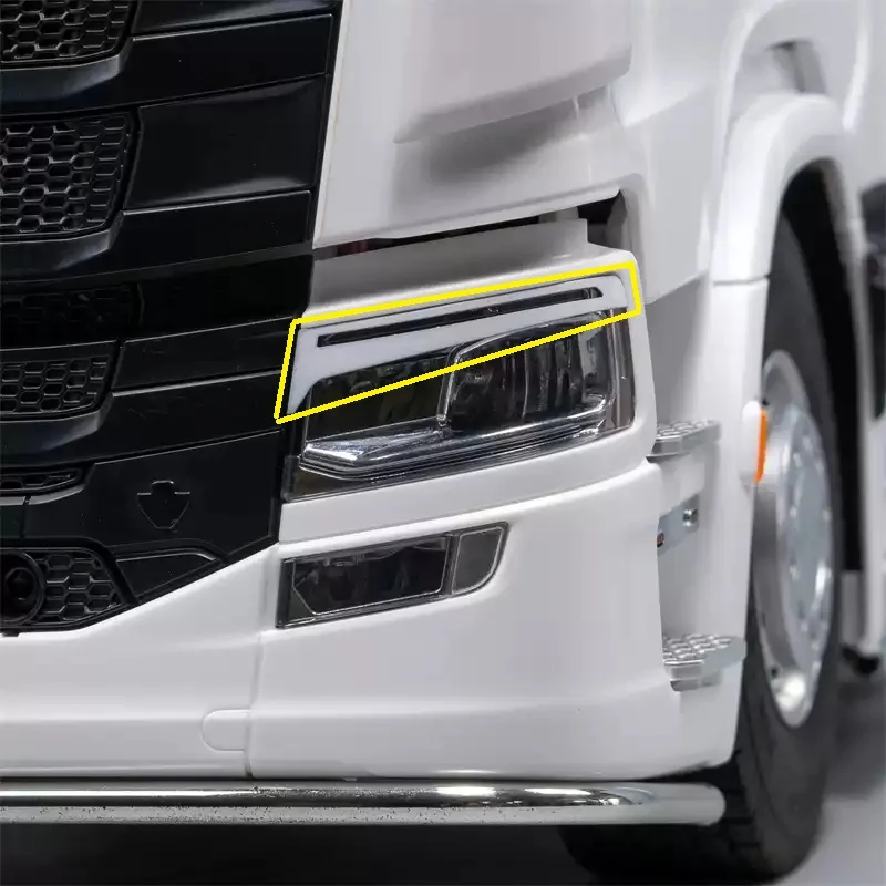 770s Scheinwerfer-Dekor-Aufkleber aus Metall, Augenbrauen-Aufkleber, Innenraumaufkleber für 1/14 Tamiya Trailer Scania 56368, Modifikation, DIY-Teile – Detail 3