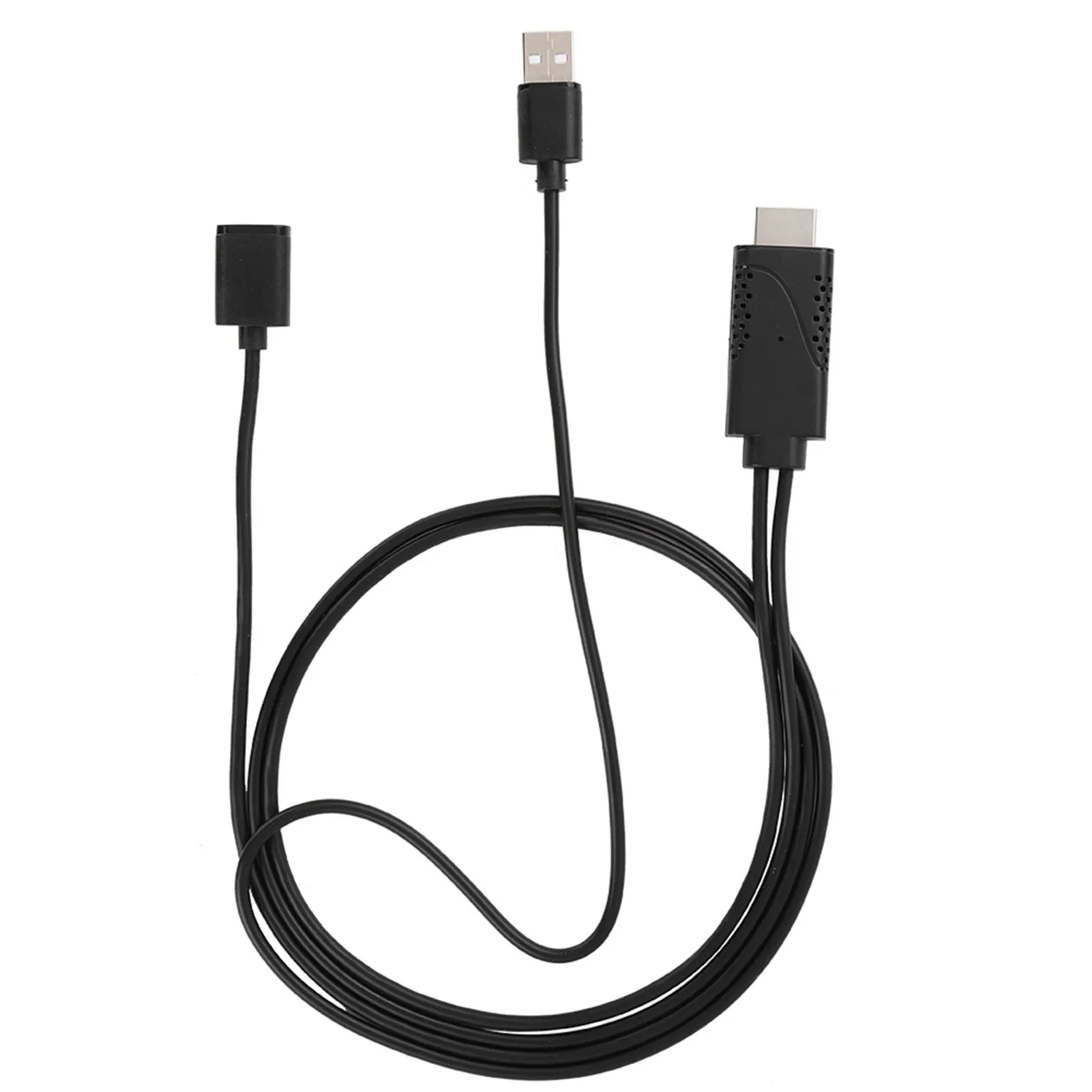 

Premium 2 in 1 1080P USB Female to HDMI Male Adapter Cable Cord Plug and Play High Speed for iPhone Android Home Theater Office
