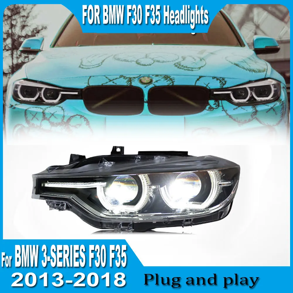 2PCS Head Lamp for BMW F30 3 series LED Headlight 2013-2019 F35 F80 Headlights Turn Signal High Beam Angel Eye Projector Lens