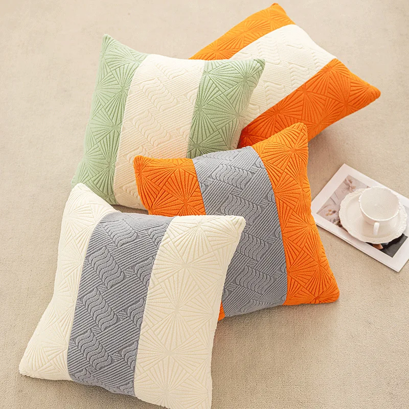 

40x40/45x45/50x50cm New Nordic Sofa Throw Pillow Cover Living Room Light Luxury Cushion Color Waist Soft Pillowcase Home Decor