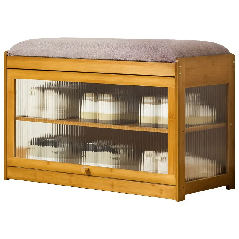Modern Flip Top Shoe Storage Bench with Antique Steel Frame Entryway Seating Ottoman for Hallway Living Room Space Saving