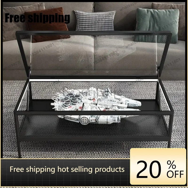 Zj. Custom Simple Tempered Glass Tea Thousand Years Falcon Suitable for LEGO Figure Storage Display Cabinet
