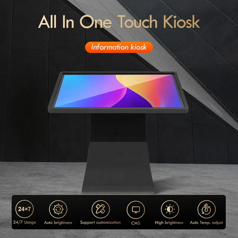 21.5/32/43/55 Inch Z Stand Interactive LCD Digital Information Search Display All in One PC Touch Screen Kiosk