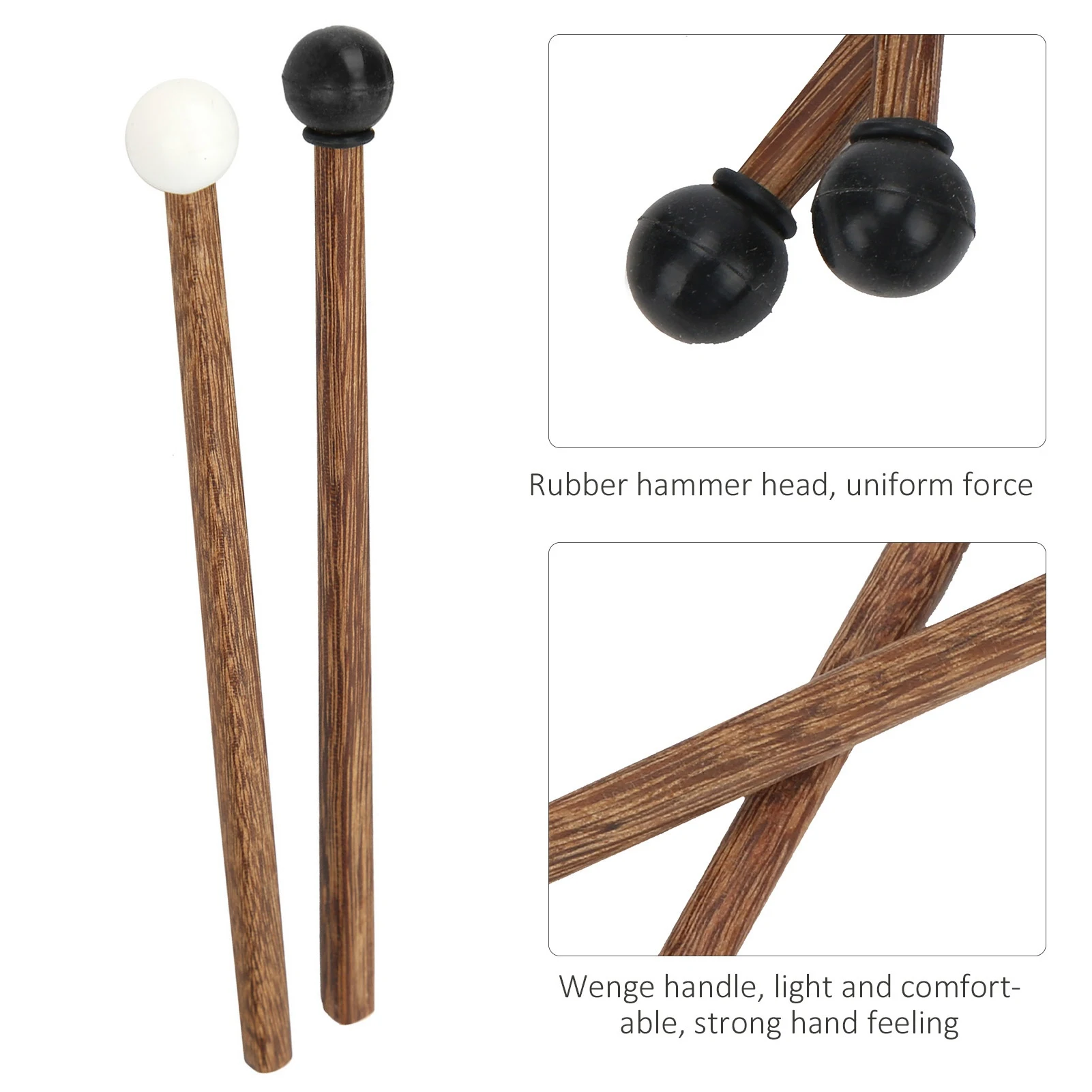 4Pcs Steel Tongue Drum Mallet Children\'s Rubber Drumstick Percussion Instrument Parts 16.5cm