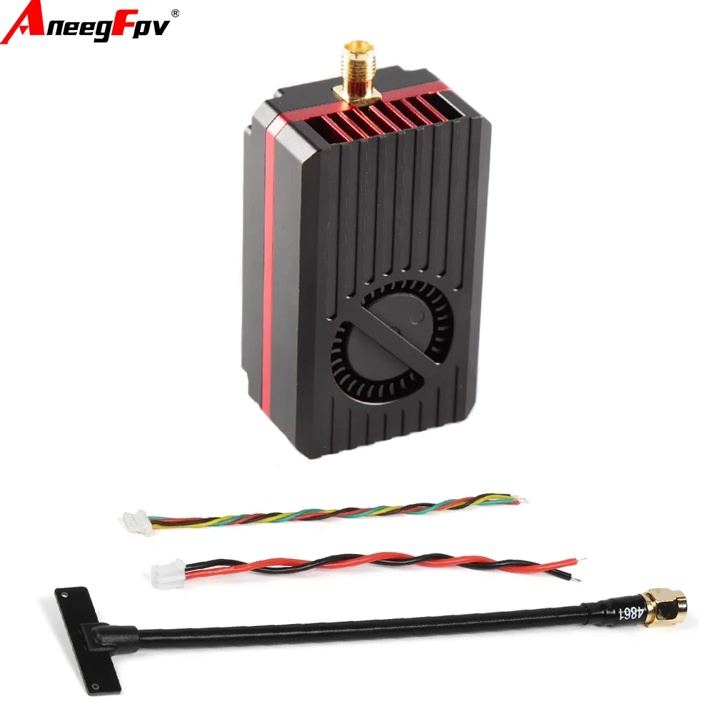 

RUSHFPV 4.9G-6.0G 10W VTX High Power 80CH Video Transmitter with SMA Antenna for RC FPV Long Range Fixed-wing Drones DIY