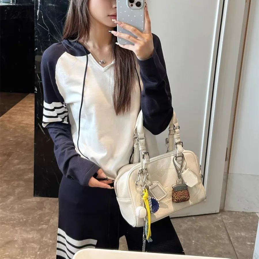 Ensemble tricoté à capuche décontracté en mélange de laine, haut de gamme, couleur Blo, pantalon à jambes larges, Sli Age-Defng, ensemble deux pièces pour femmes