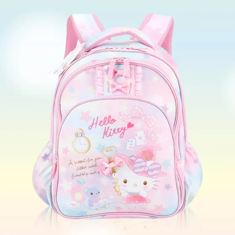 Sanurgente-Sac à dos Hello Kitty pour enfants, cartable étudiant, sac à dos de dessin animé décontracté, coussin initié, grande capacité, mignon, nouveau