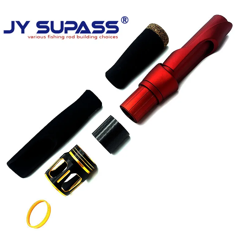 JY SUPASS Top Quality Reel Seat with Split Grips EVA foam custom fishing rod reel seat handle set repair fishing rod