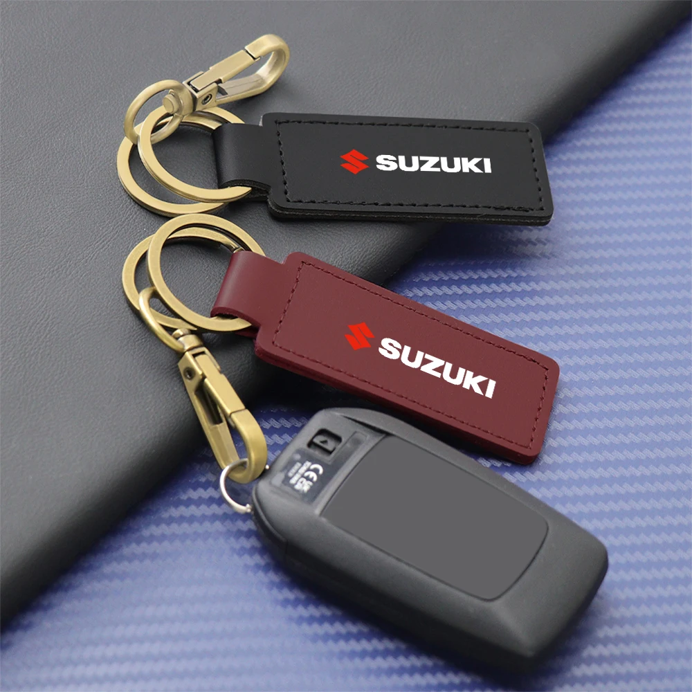 

Автомобильный значок из искусственной кожи, брелки для ключей, брелок для ключей, украшение для Suzuki Swift Jimny Vitara Samurai Baleno Antelope SX4 Ignis