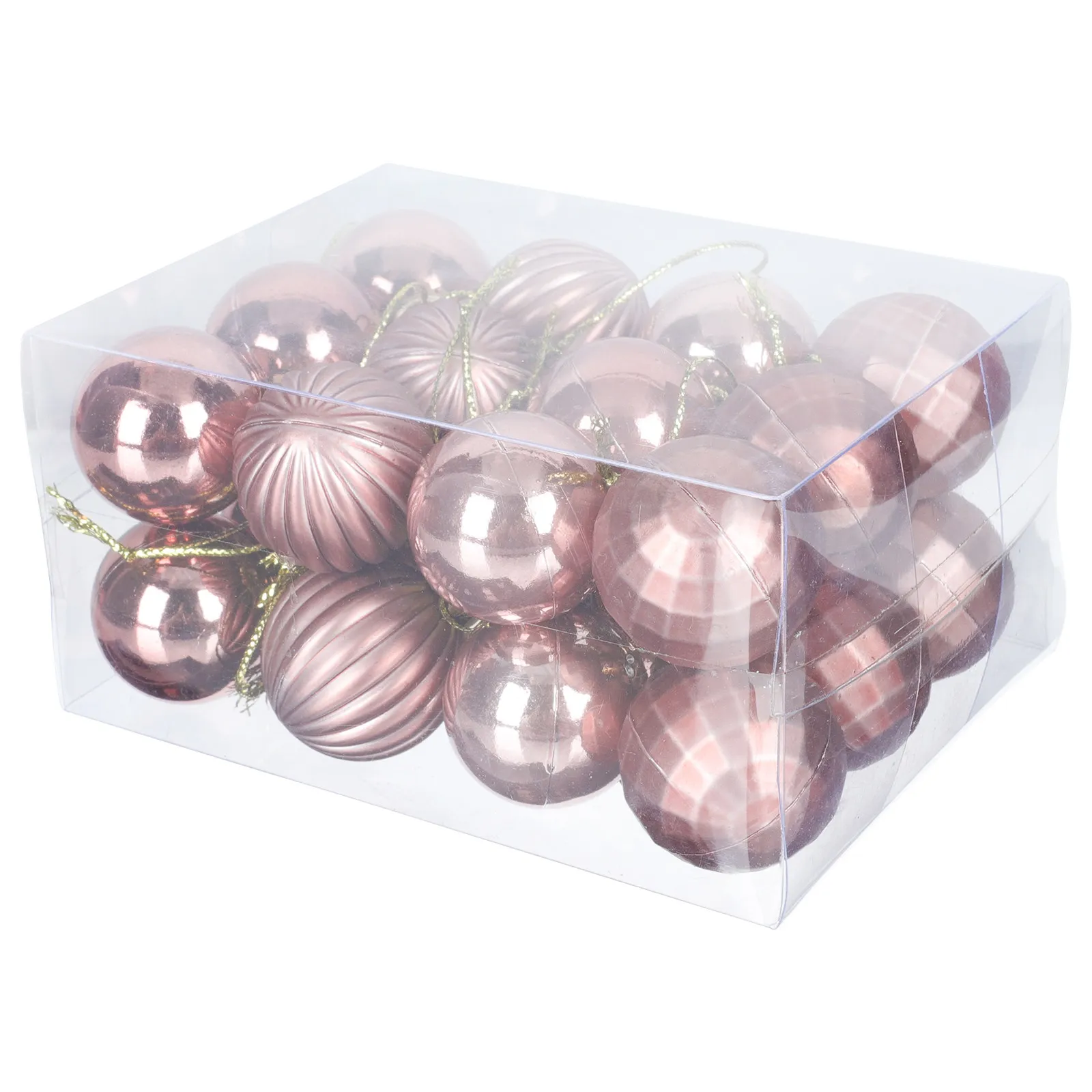 

24 шт. стильных и изящных елочных шаров-подвесок для дома, ресторана, украшения рождественской елки и создания праздничной атмосферы