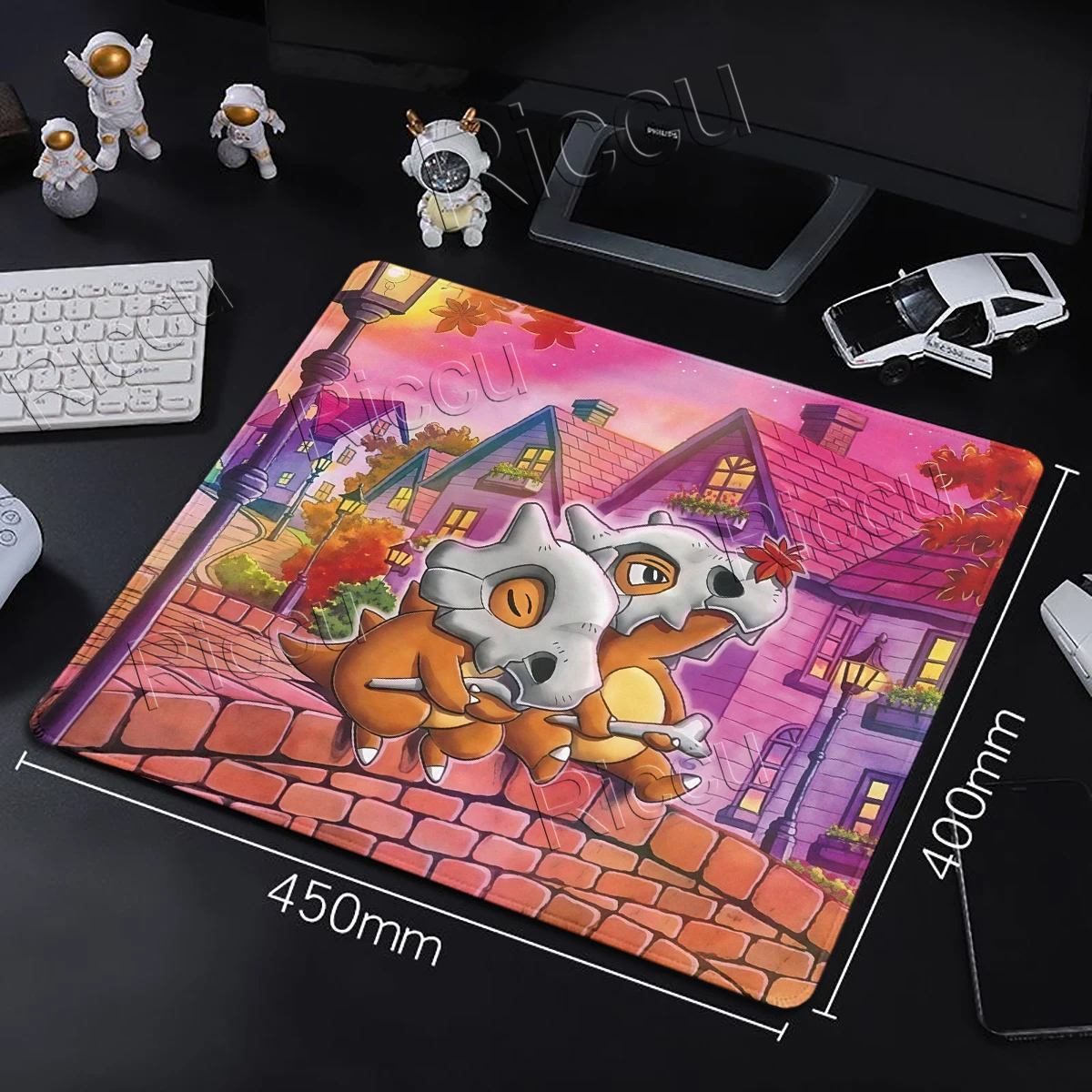 Tapis de souris Kawaii Cubone pour Gamer, tapis de souris pour clavier et PC, tapis de souris en caoutchouc antidérapant P-Pokemons, accessoires de bureau XS Tapis Souris