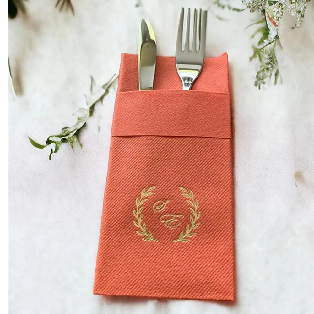 

50pcs Special Days Napkin, Linen Feel Engagement Cloth Like Dinner Napkins, Custom Dinner Napkins, Soft, Parties, Wedding Napkin