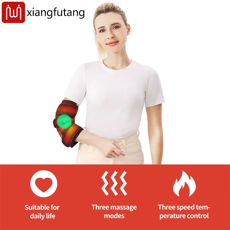 휴대용 팔꿈치 마사지기-3단계 열 및 타이머, 근육 경직/관절 통증 완화, 스포츠 회복에 도움, 피트니스 팬 및 노인용