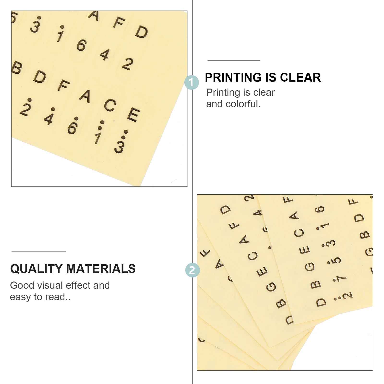 

6Pcs Scale Stickers Paper Smooth Safe Texture Easy Practice Thumb Piano Accessories Kalimba Note Stickers