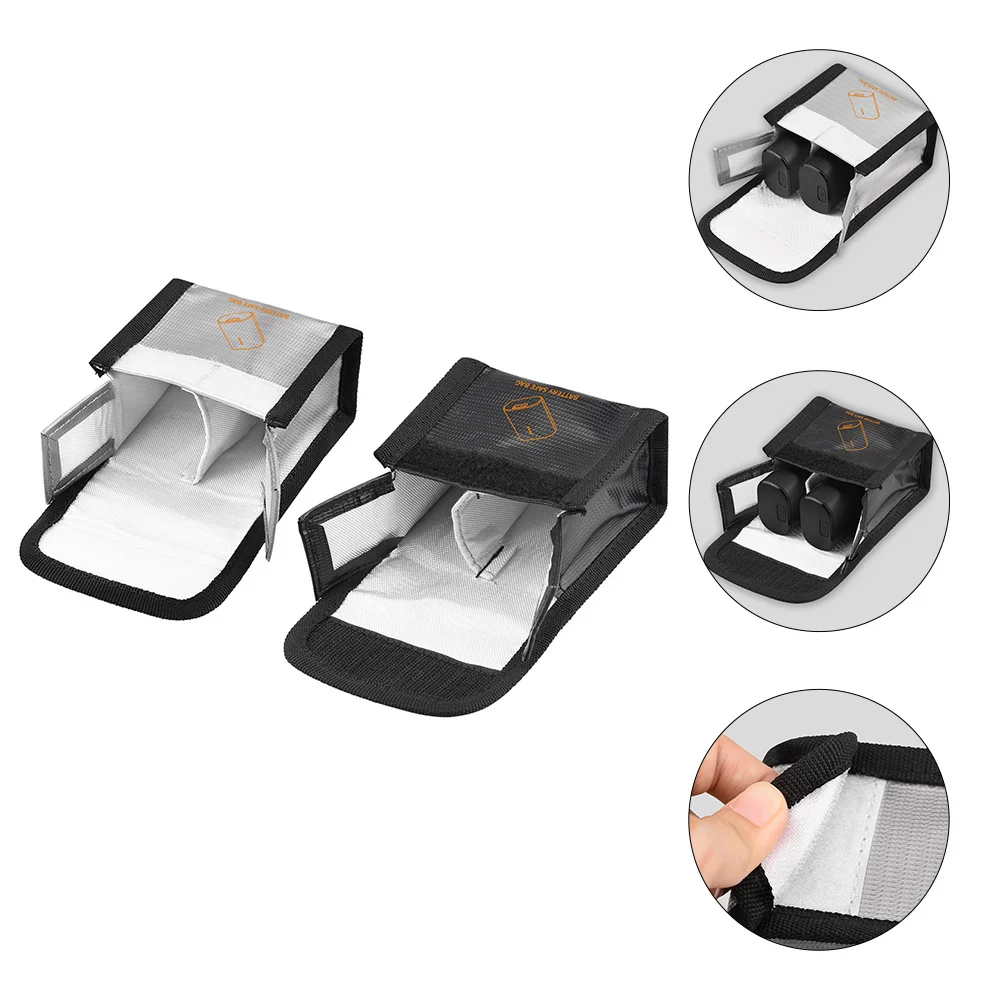 2 PCS Quadcopter Goggles Fireproof Bag Storage Pouch Safety Explosion-proof for