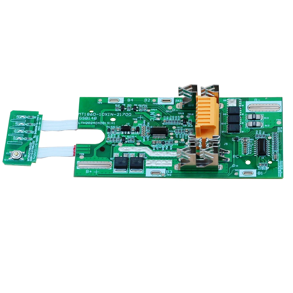 For  21700 18V Makita BL1830 BL1840 BL1860 Lithium Battery Charge Protection Board PCB BMS Circuit  With Battery Power Display