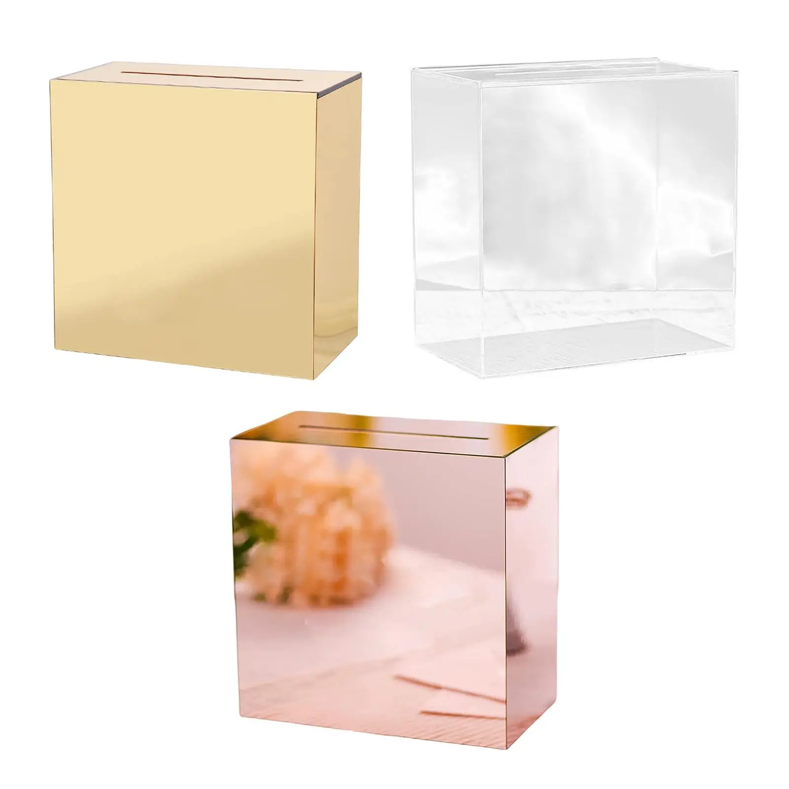 Wedding Card Box Handmade Decorative Box Wedding Card Box with Slot Gift Card