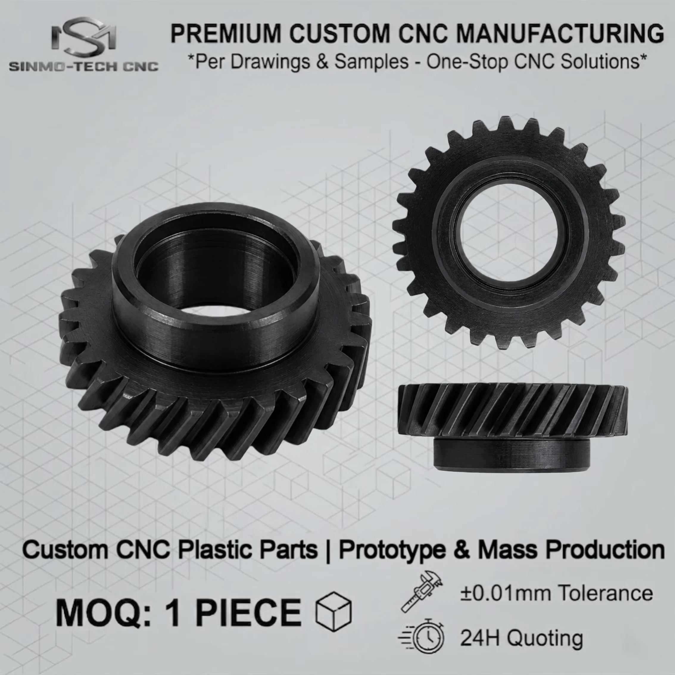 Precision Tolerance CNC Machining Engineering Plastics POM PA66 PEEK PTFE FR4 Custom CNC Milling Turning OEM Parts