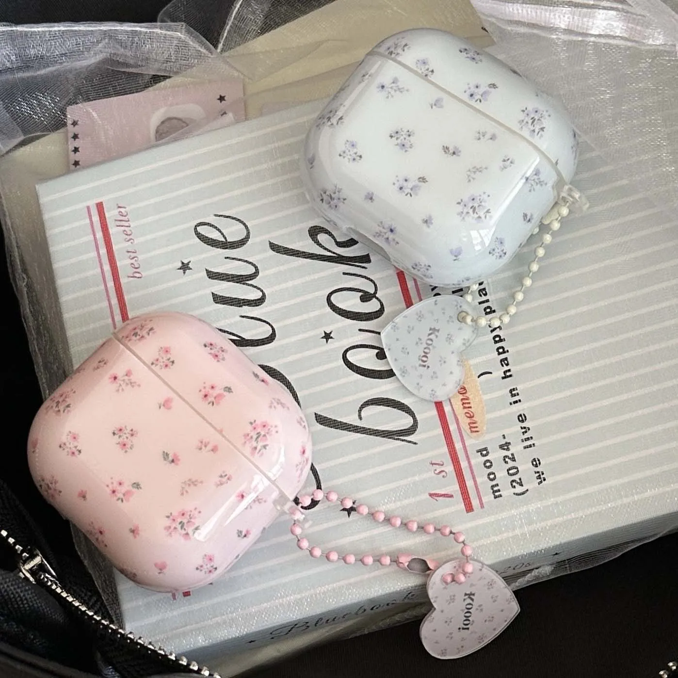 Cute flower ins imd shell for apple airpods 3 2 pro 2nd 4 1 earphone case wireless bluetooth charging box pendant love cover