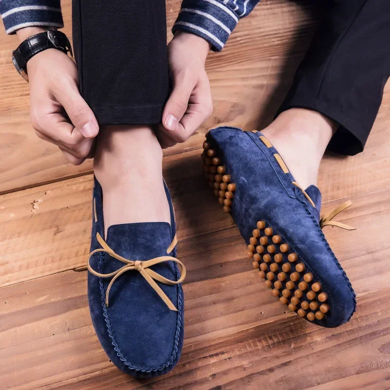 2023 Leather Men Casual Shoes Luxury Brand comfortable Slip on Formal Loafers Men Moccasins Italian Soft Male Driving Shoes