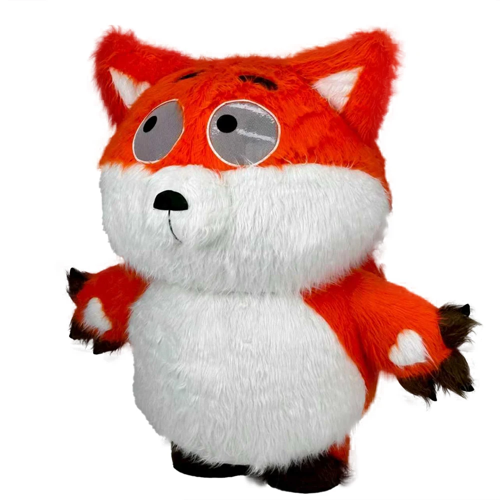 

Надувной костюм оранжевой лисы с рисунком, парадный персонаж для взрослых, косплей, плюшевый комплект для вечеринки на Хэллоуин