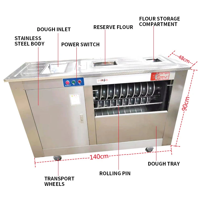 

Double Roll Steamed Bun Machine Commercial Fully Automatic Multi Function New Large Stainless Steel Dough Mixer(Customized)