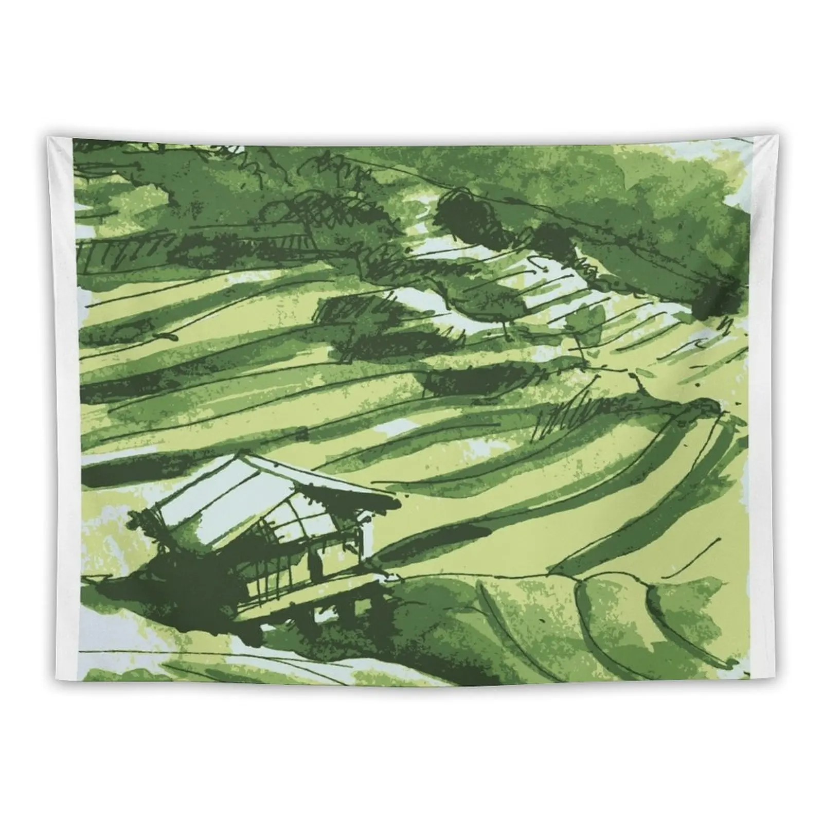 Vietnam Terrace Fields Tapestry Room Design Room Decoration Aesthetic Tapestry