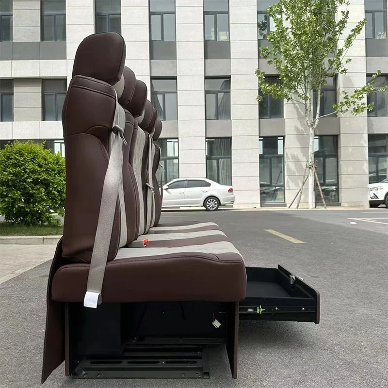 High Quality Adjustable Multifunctional Three‑Person MPV Car Seat Bed For Commercial Vehicles