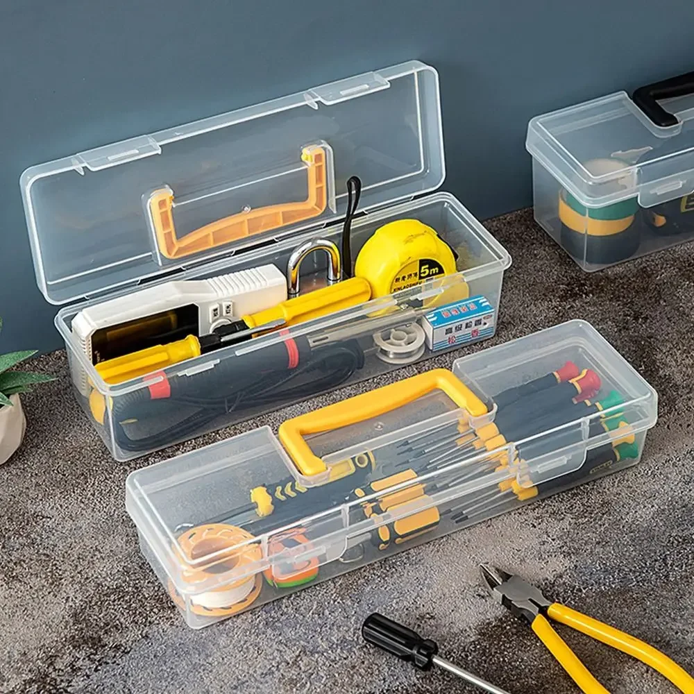 Picture 6: Transparent Hardware Tool Box Multifuntional Toolbox Plastic Parts Box Tool Organizer Household Tool Storage Box