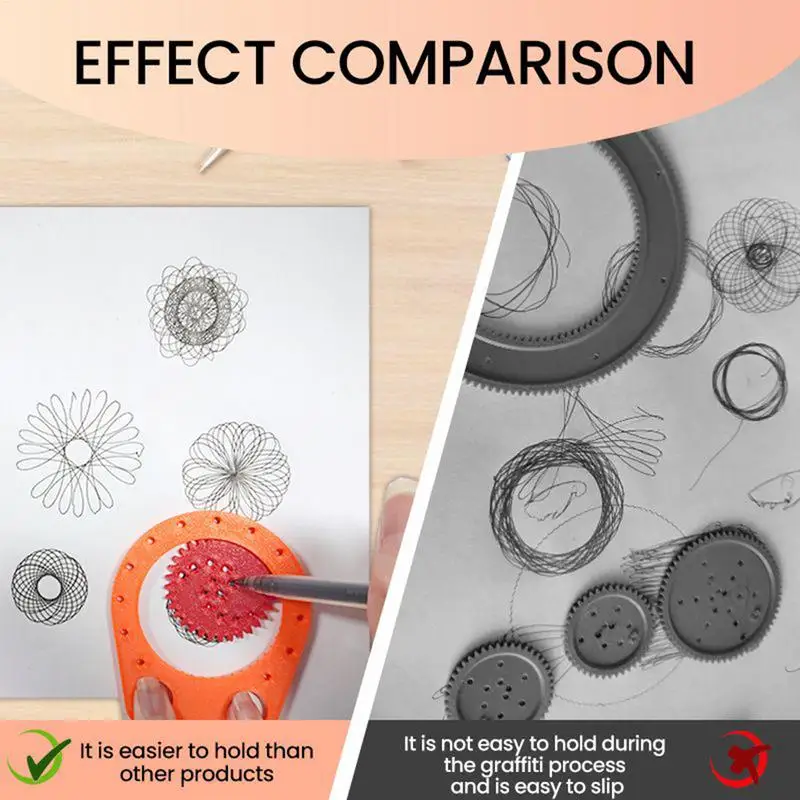 Геометрическая линейка, спирограф, художественный шаблон для рисования, креативный геометрический многоразовый трафарет для рисования, ремесел, эскизов, дизайн